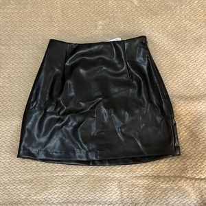 Abercrombie & Fitch vegan leather mini skort